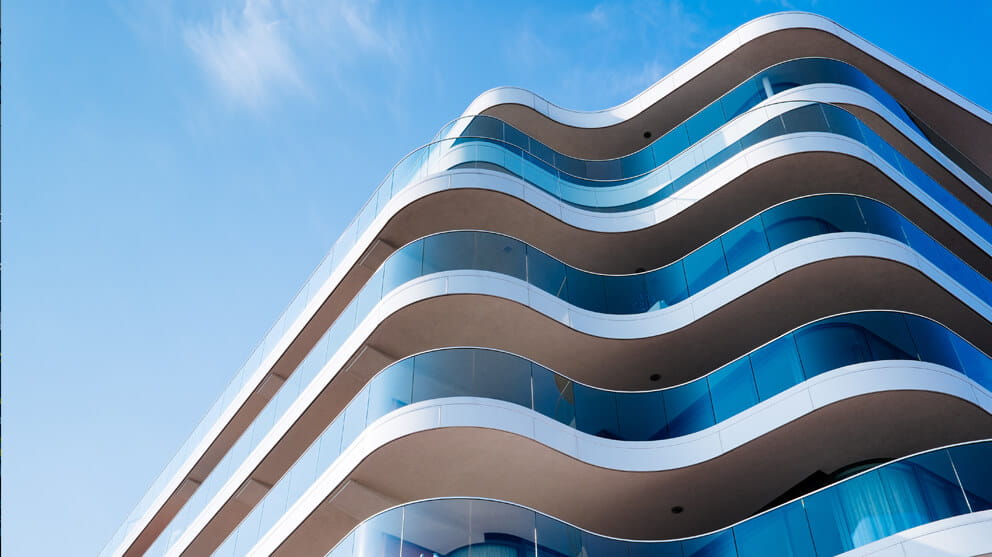 Low angle view of modern building