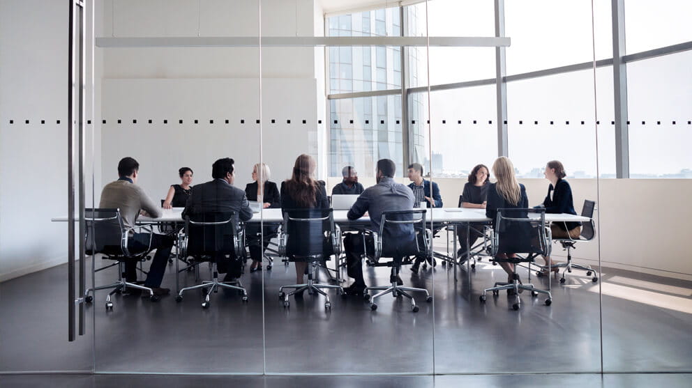 Meeting in conference room