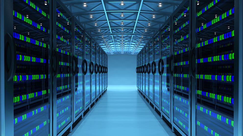 Server room corridor
