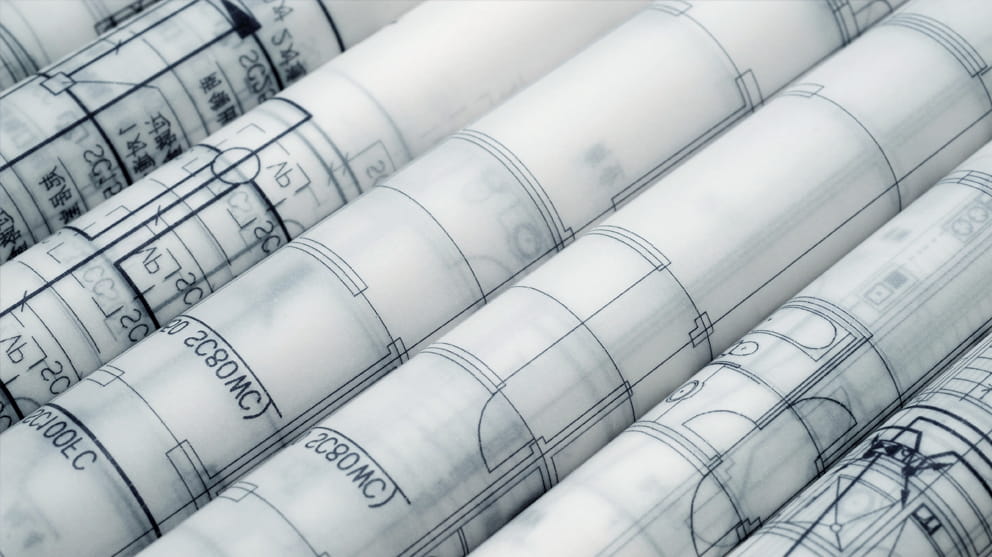 Construction Engineering Blueprint Top View